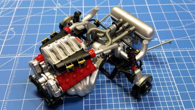 タミヤ1/24フェラーリF40 エンジン